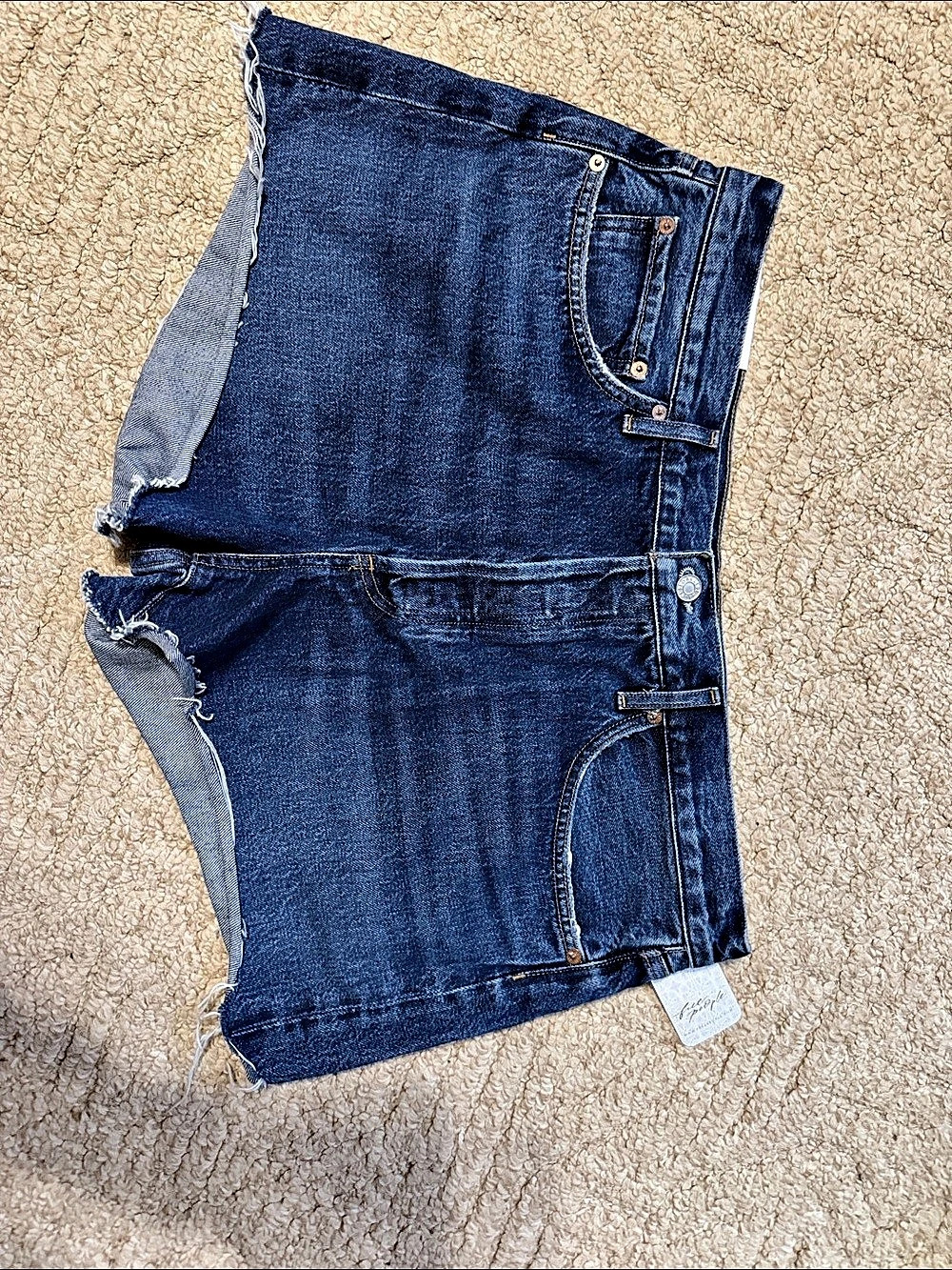 AGOLDE Parker Vintage Cut Off Short Blue Waist 33 NWT